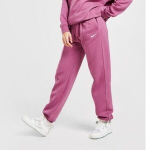 Nike Sportswear Fuchsia Fleece Joggers Sweatpants Loose Fit Women’s Small